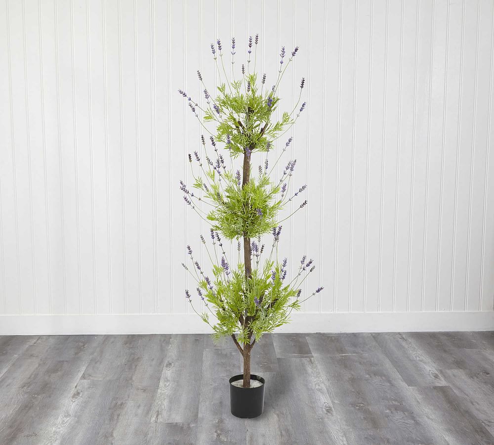 Faux Potted Lavender Topiary Tree Pottery Barn