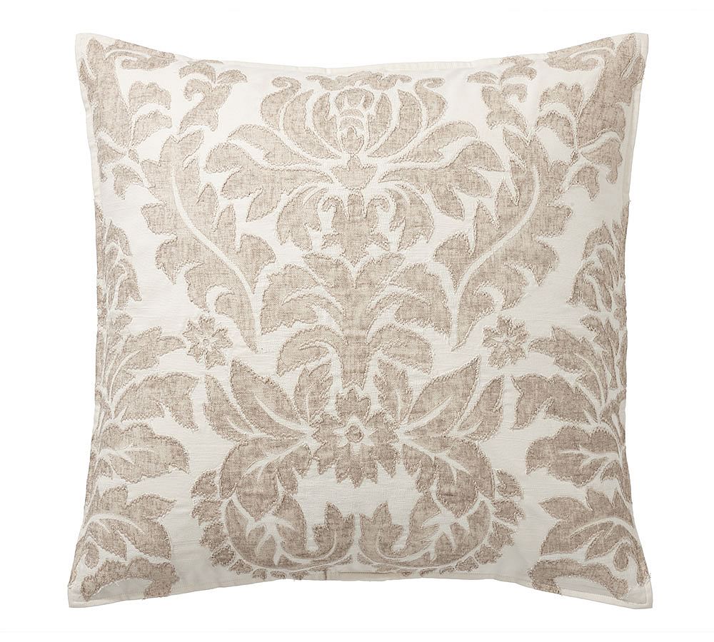 Elegant Floral Neutral Pillow Cover & Throw Blanket Set | Pottery Barn