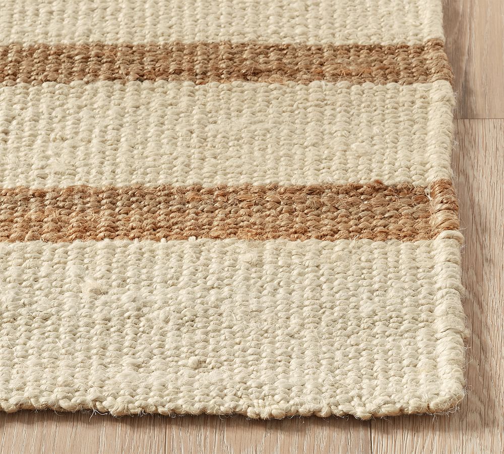 Danton Striped Jute Rug Pottery Barn