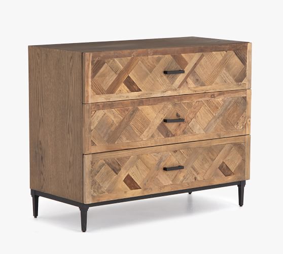 Parquet Reclaimed Wood 3-Drawer Dresser | Pottery Barn