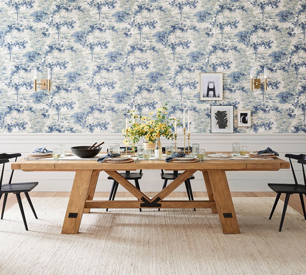 Tropical Floral Toile Wallpaper  Urban American Dry Goods Co
