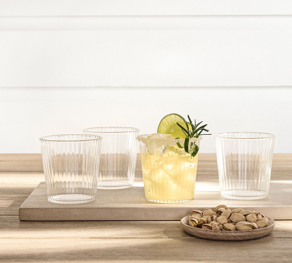 Rigato Acrylic Drinking Glasses Set of 4 Pottery Barn