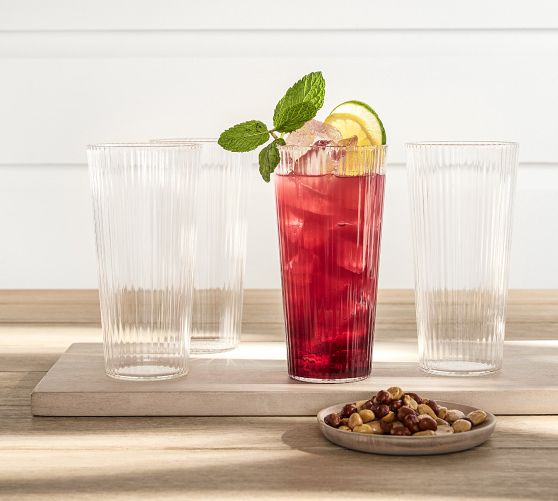 Rigato Acrylic Drinking Glasses Set of 4 Pottery Barn