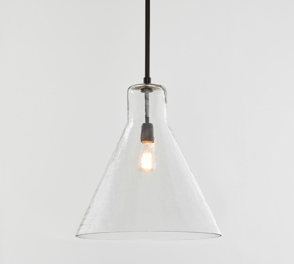 Bridget Recycled Glass Flared Pendant | Pottery Barn