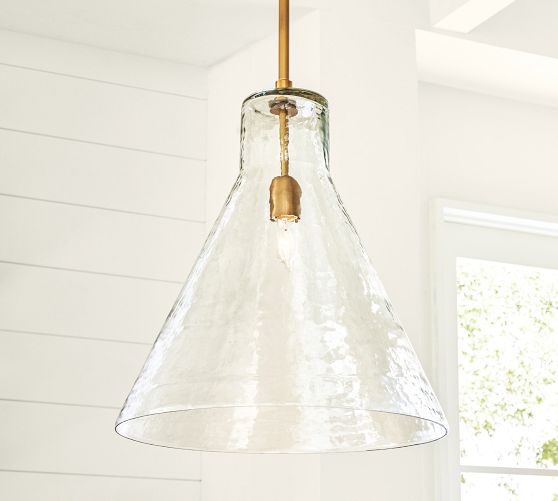 Bridget Recycled Glass Flared Pendant | Pottery Barn