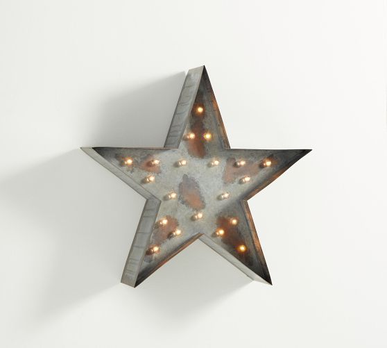 Galvanized Marquee Star | Pottery Barn