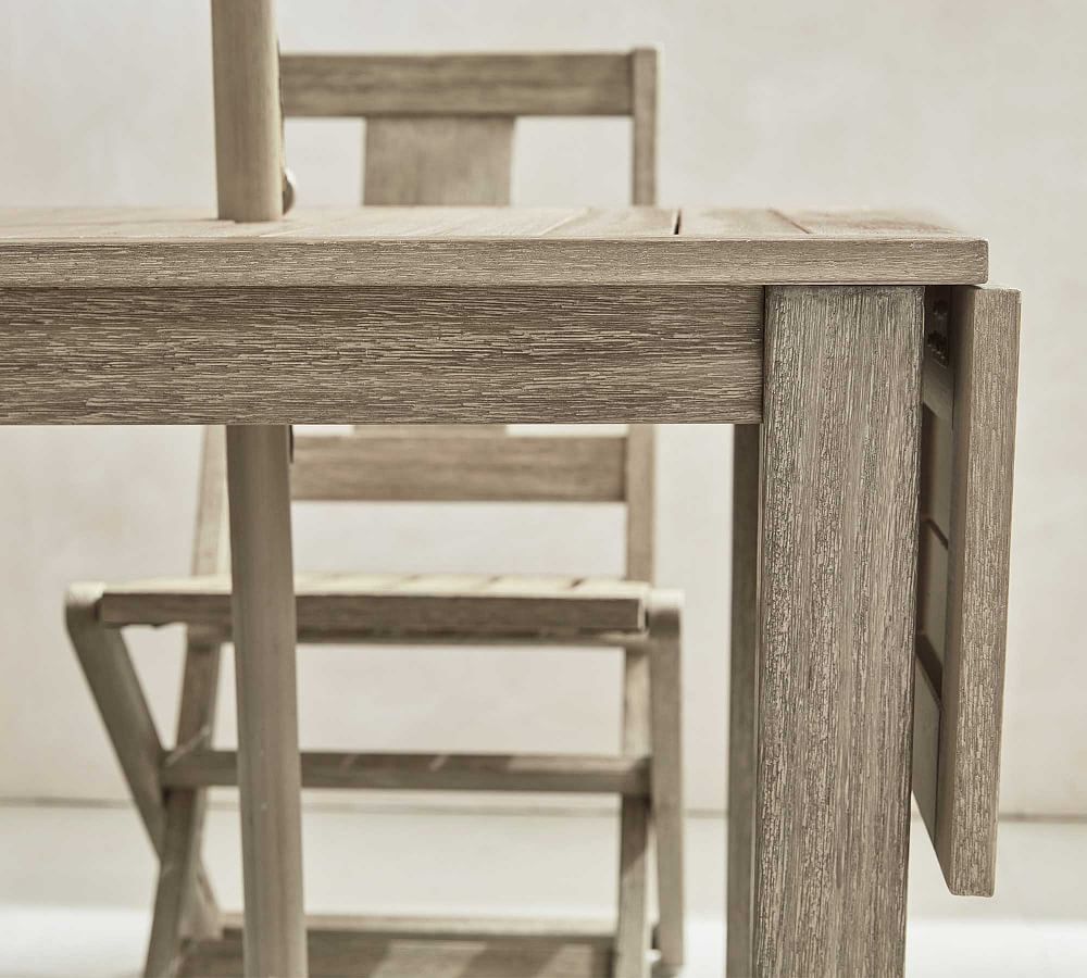 Indio FSC® Eucalyptus Drop Leaf Outdoor Dining Table Pottery Barn