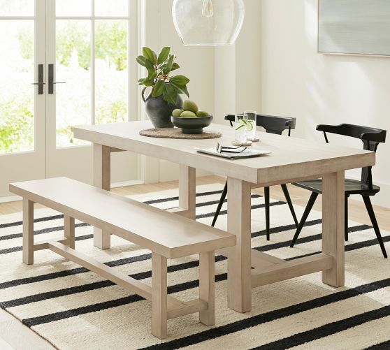 reed dining table pottery barn