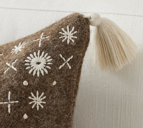 OPEN BOX Morey Embroidered Pillow Cover with Tassels Pottery Barn
