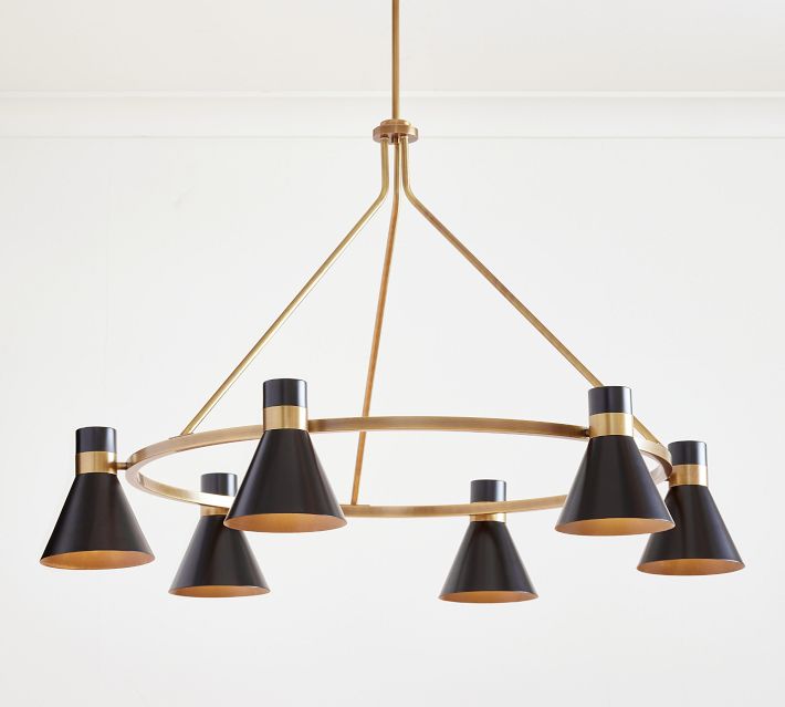 Maxwell Metal Round Chandelier | Pottery Barn