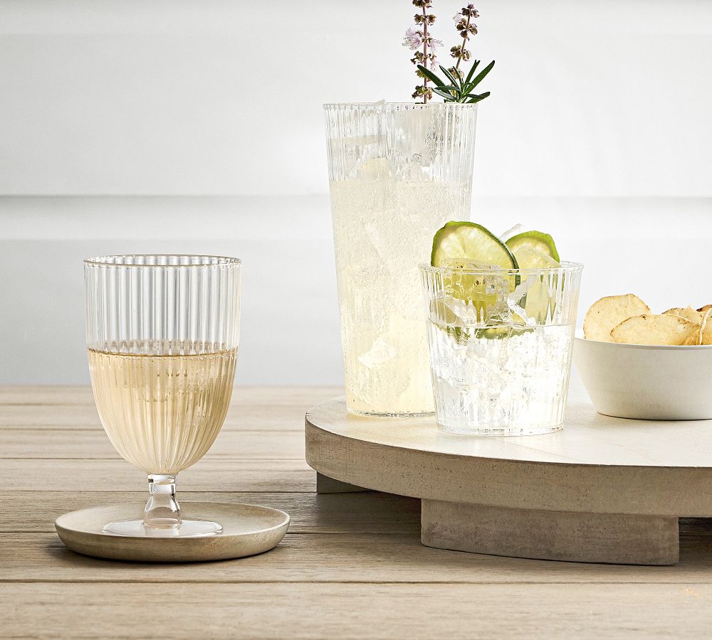 Rigato Acrylic Drinking Glasses Set of 4 Pottery Barn