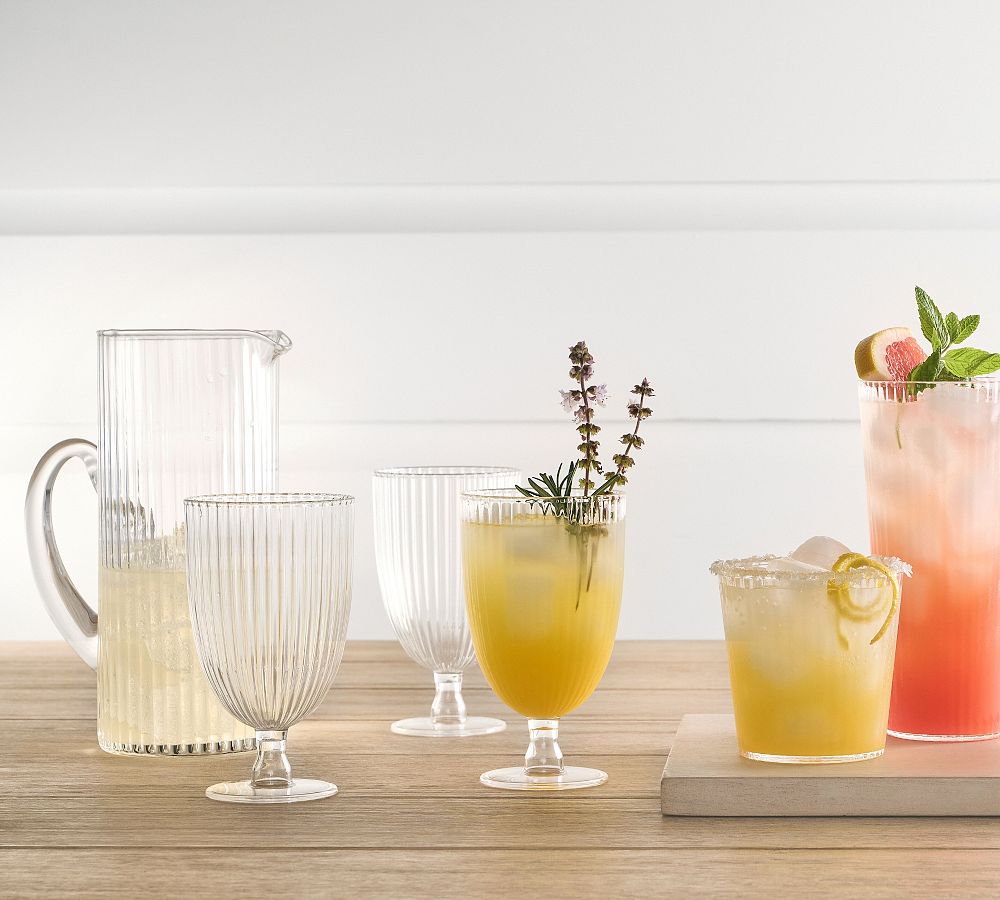 Rigato Acrylic Drinking Glasses Set of 4 Pottery Barn