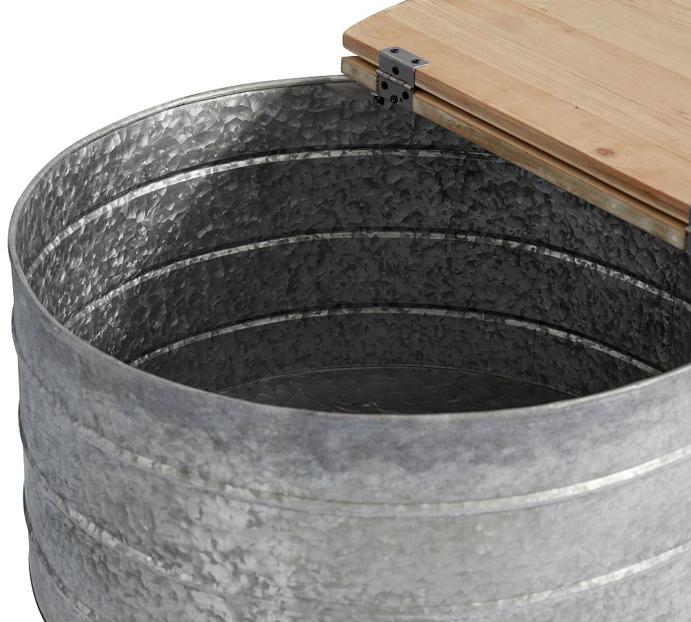 Galvanized Metal StandUp Cooler Pottery Barn