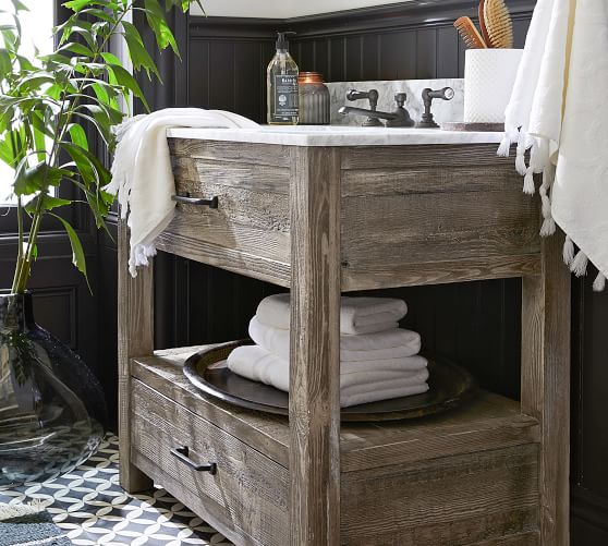 Paulsen 36" Reclaimed Wood Single Sink Vanity Pottery Barn