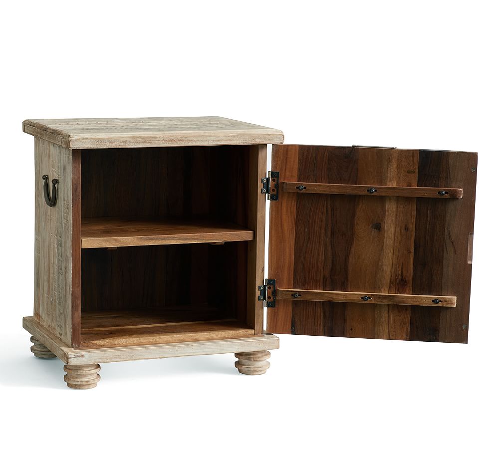 Kaplan Reclaimed Wood Nightstand Pottery Barn