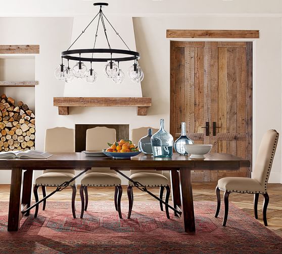 pottery barn dining table benchwright