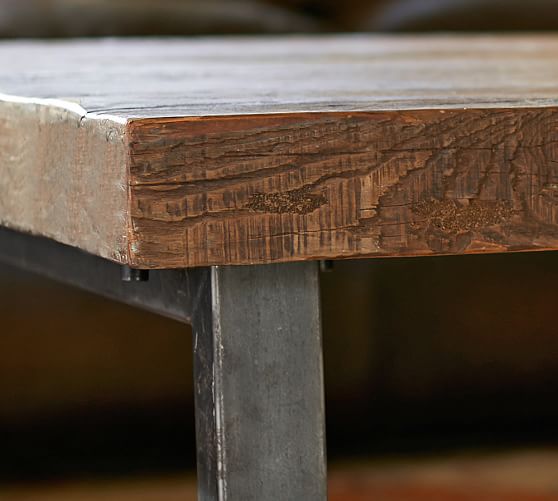 reclaimed wood counter height table