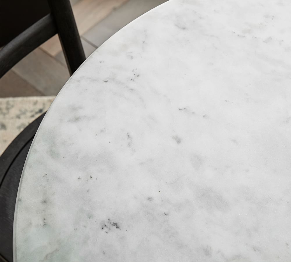 Rae Round Marble Pedestal Bistro Dining Table Pottery Barn