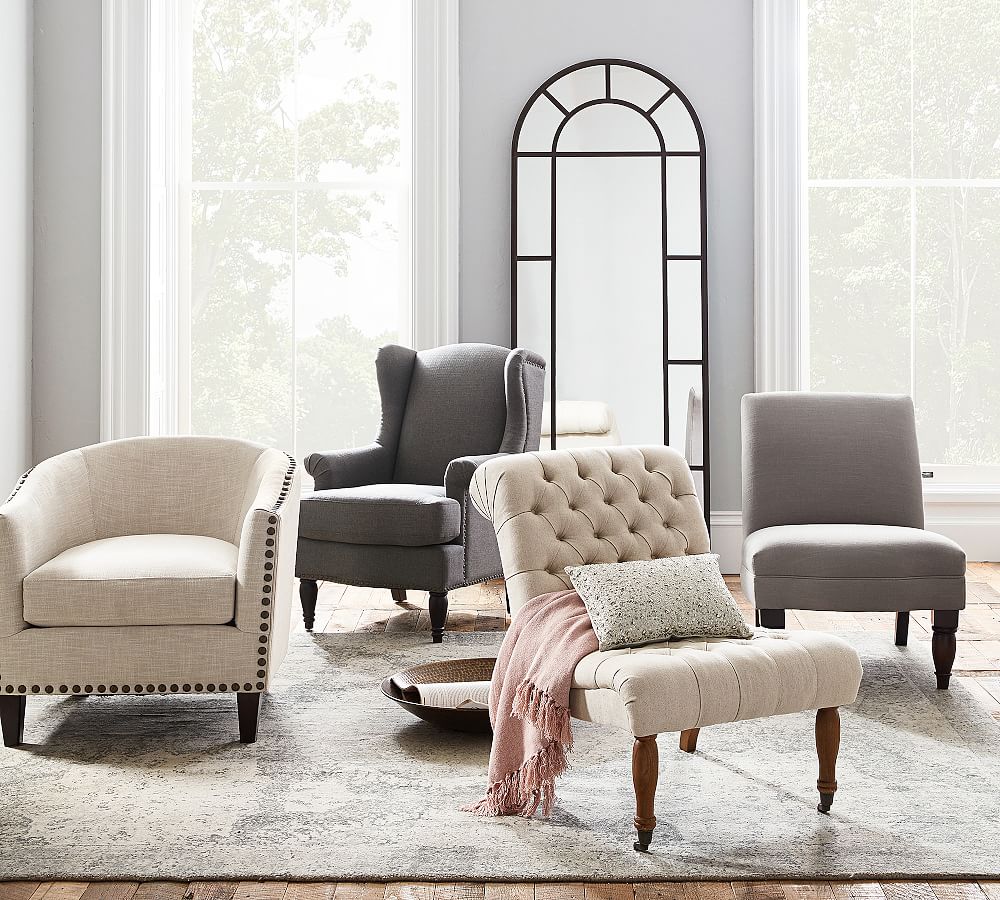 Distiller Metal Arch Paneled Floor Mirror 30 x 82" Pottery Barn