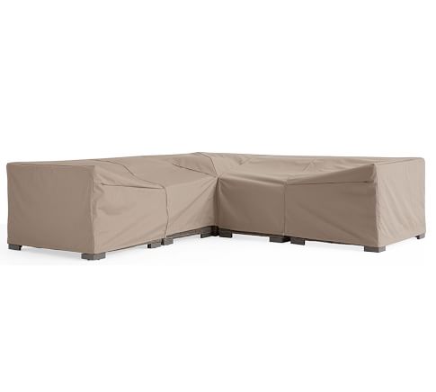 Indio Custom-Fit Outdoor Furniture Cover - 6-Piece Sectional Set (1 Corner, 3 Armless, 1 Left-Arm, 1 Right-Arm)
