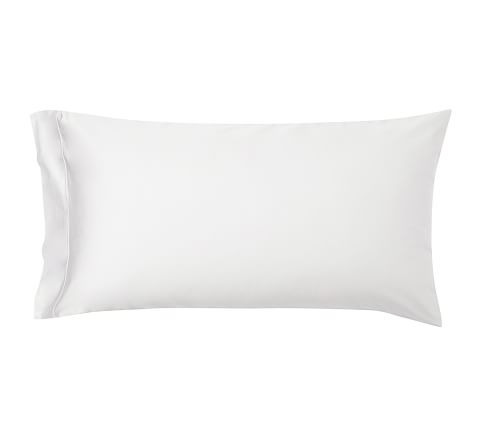 White Essential 300-Thread-Count Sateen Extra Pillowcases, Set of 2, Standard