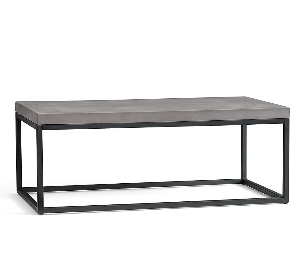 Sloan Concrete & Iron Outdoor Coffee Table Pottery Barn