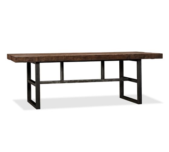 reclaimed wood rectangular dining table