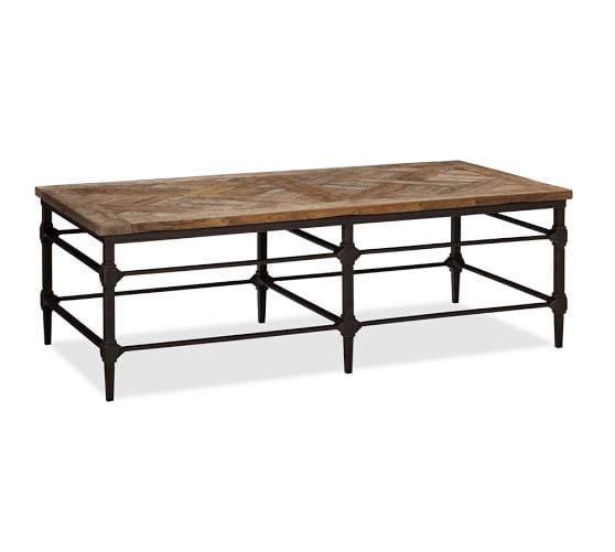 reclaimed wood metal coffee table