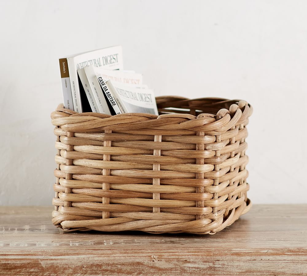 Aubrey Woven Storage Basket Collection Natural Pottery Barn