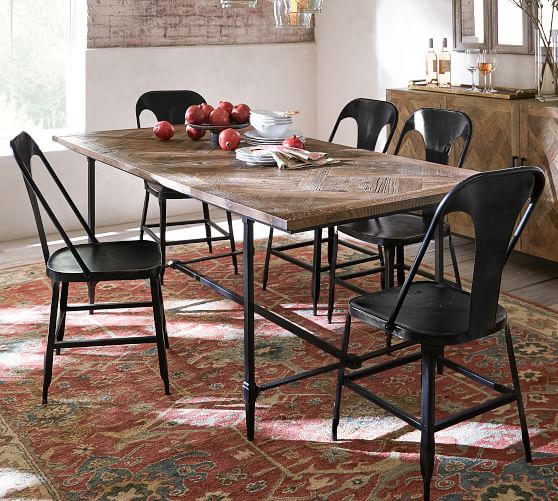 pottery barn reclaimed wood dining table