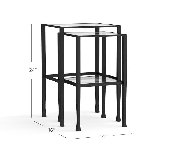 pottery barn tanner nesting tables