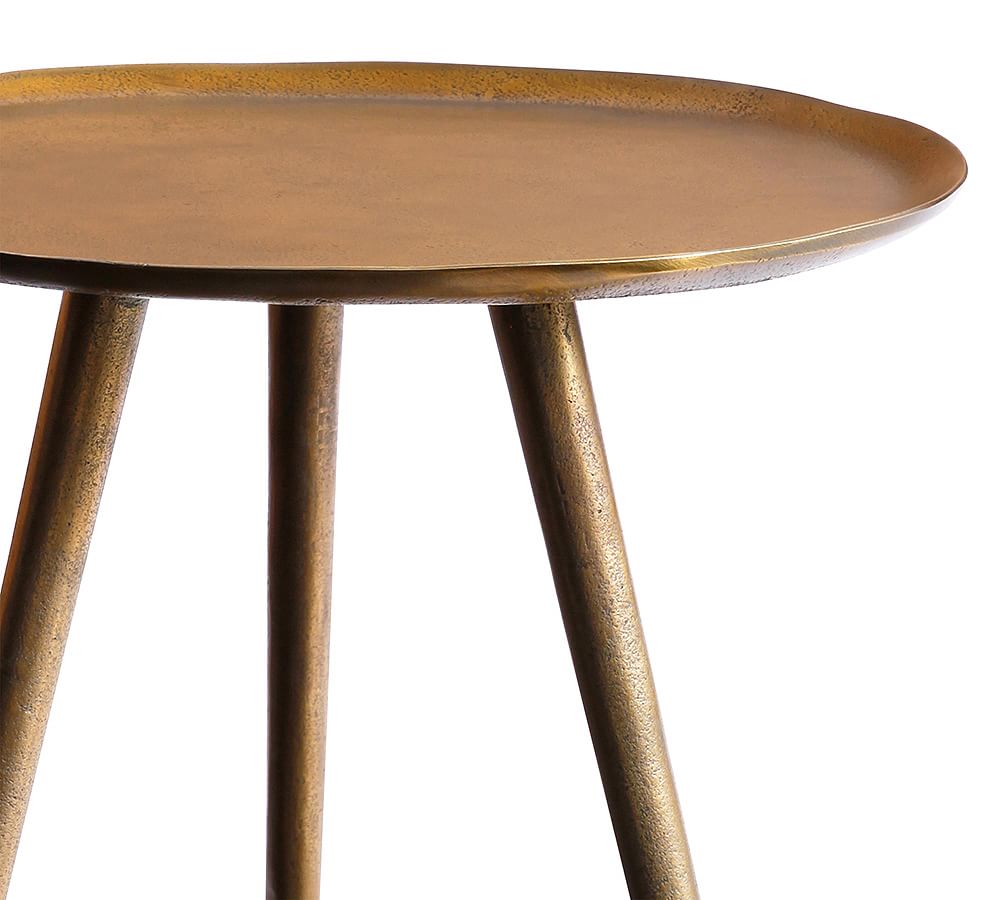 Euclid Round Metal End Table Pottery Barn