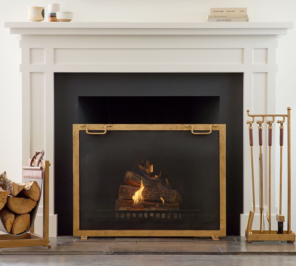 Industrial Fireplace Screens Pottery Barn