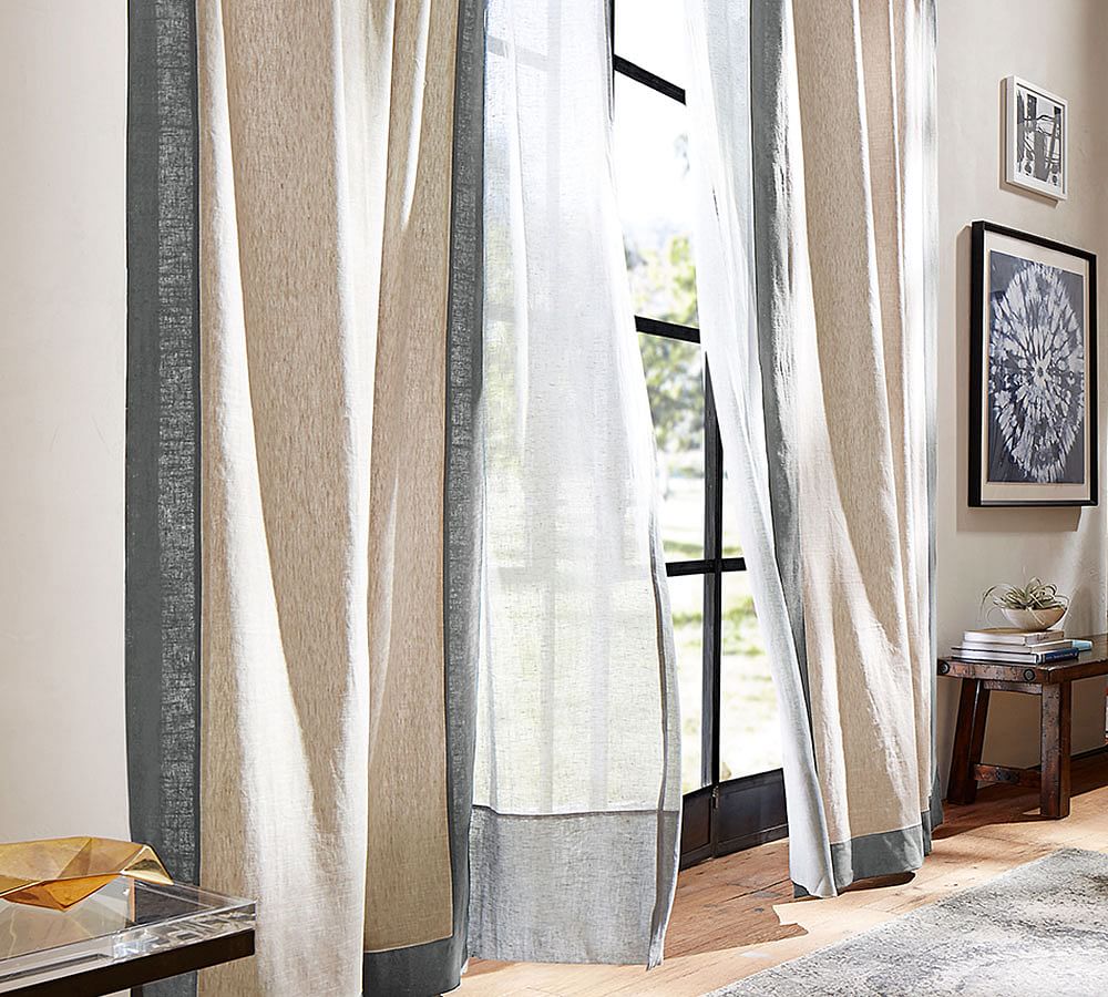 Pottery Barn Emery Linen Curtains