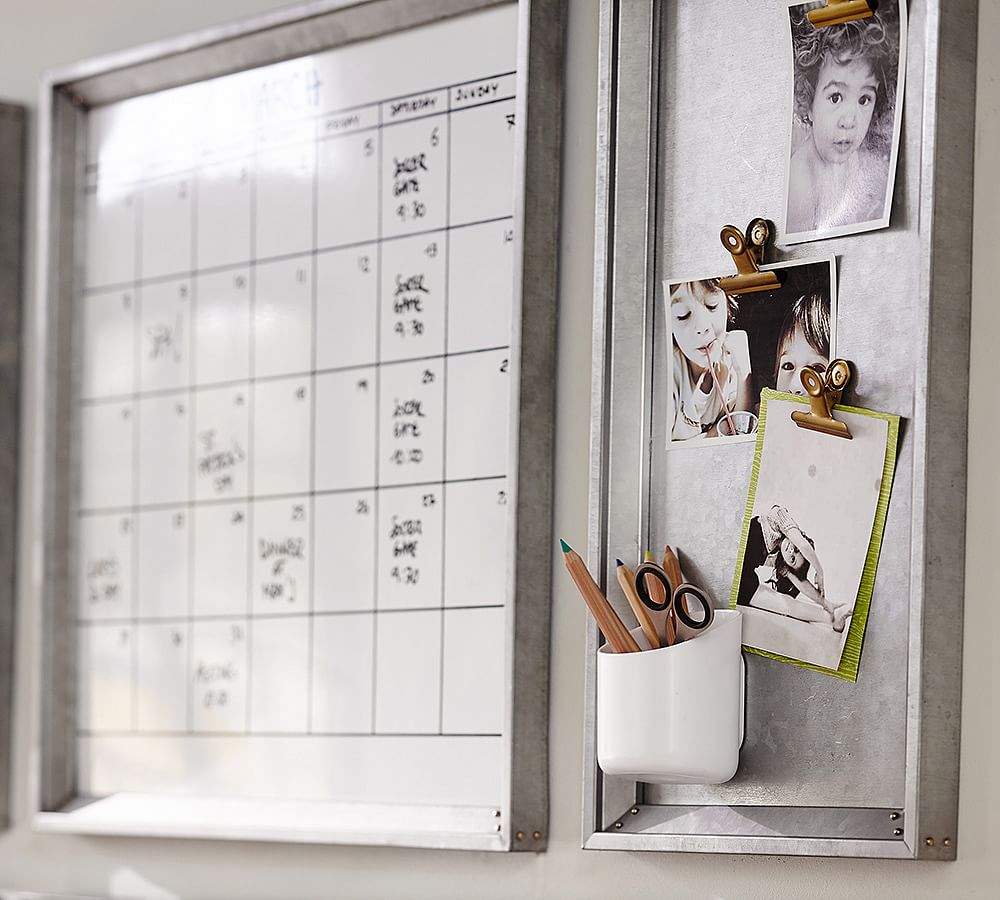 Galvanized System White Board Calendar | Pottery Barn