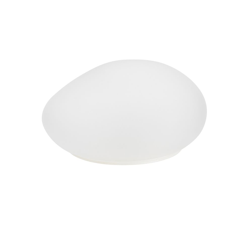 Lit Outdoor Frosted Glass Stone Pottery Barn