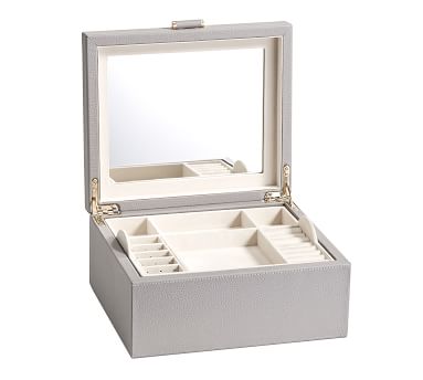 Quinn Leather Jewelry Box - Shadow Printed | Pottery Barn