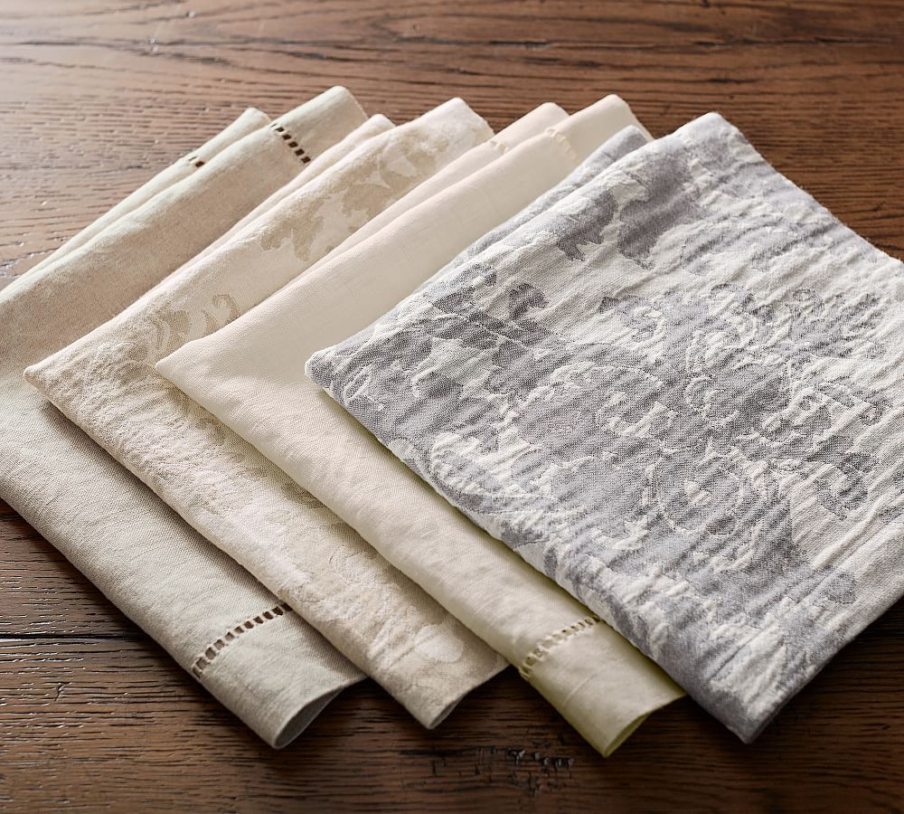 Linen Hemstitch Napkins Pottery Barn