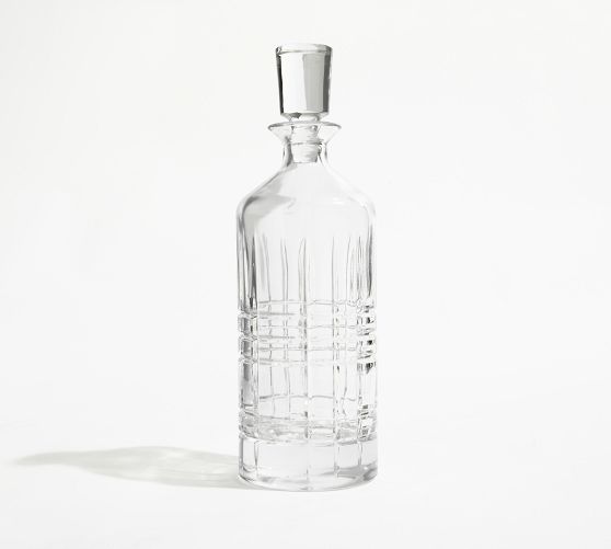 Stewart Plaid Glass Decanter Pottery Barn