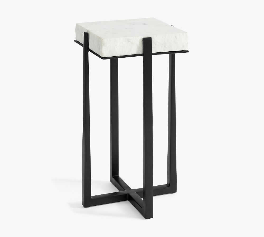 Cori Square Stone Accent Table Pottery Barn