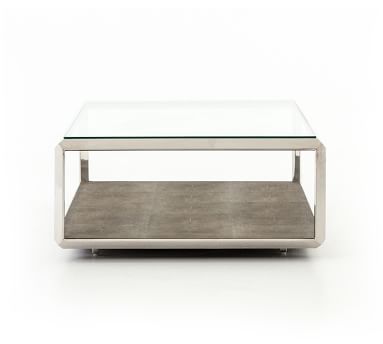 Doncaster Rectangular Shagreen Coffee Table | Pottery Barn