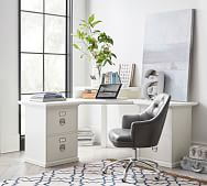 l shaped desk pottery barn