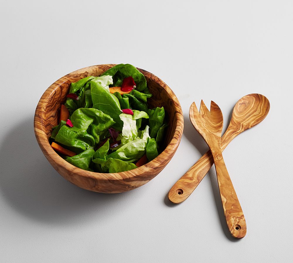 Olive Wood Salad Bowl Pottery Barn