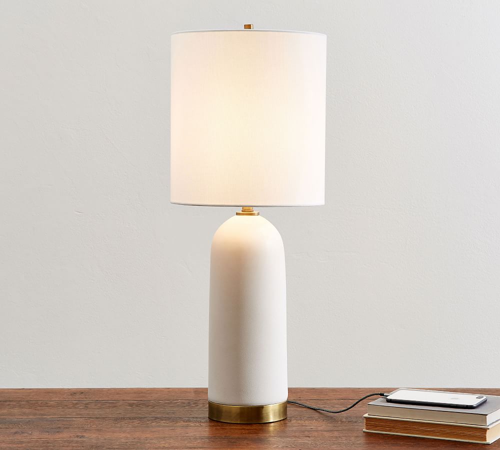 Carolina Ceramic USB Table Lamp | Pottery Barn