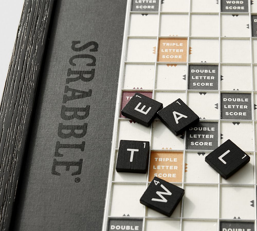 Wooden Scrabble Board Game Luxury Edition Pottery Barn