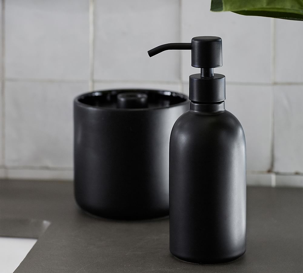 Matte Black Porcelain Bathroom Accessories Pottery Barn