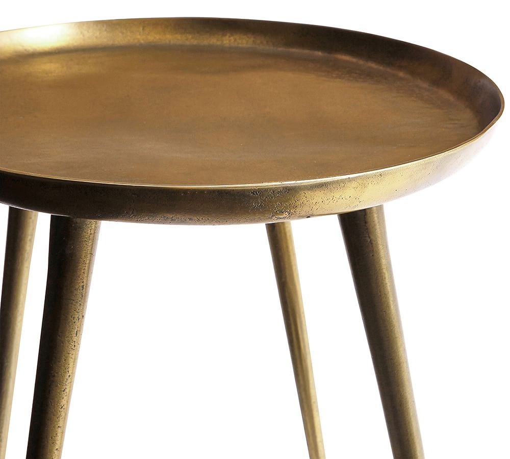 pottery barn brass table