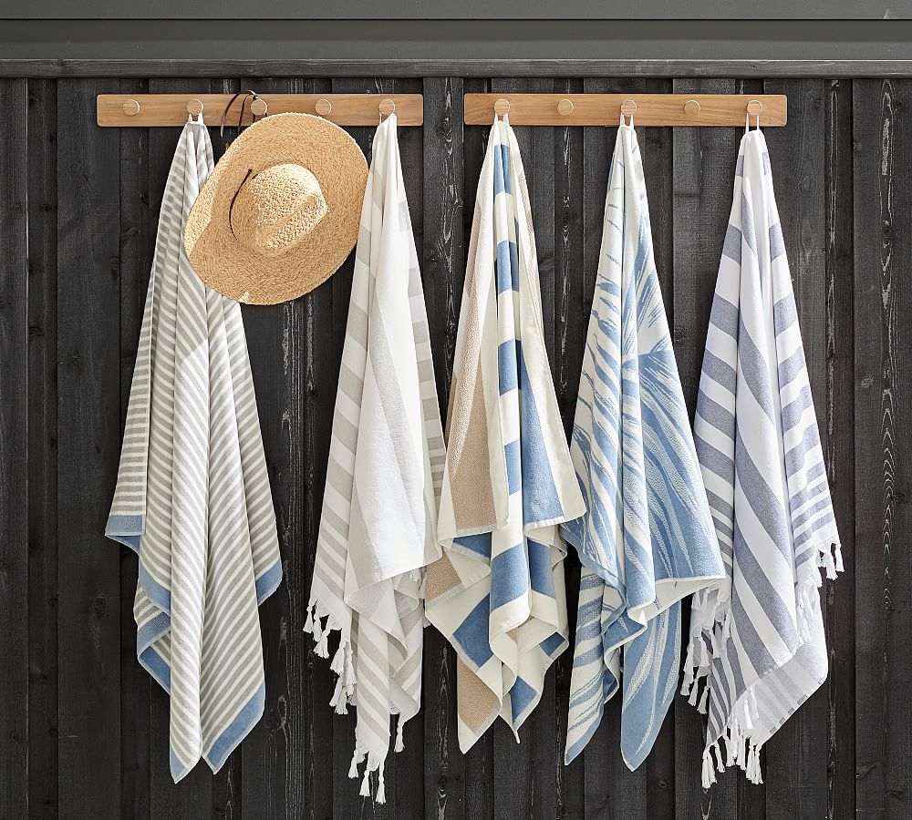 Mini Striped Organic Beach Towel Pottery Barn