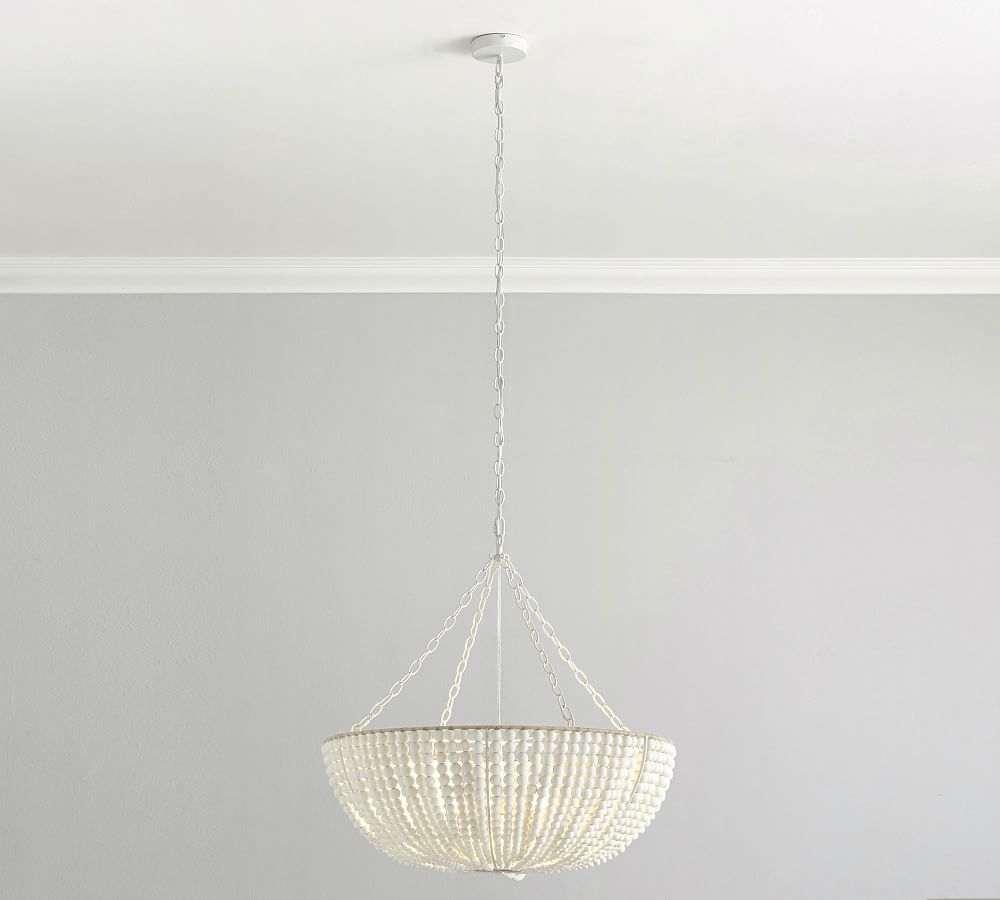 Bristol Wood Bead Chandelier Pottery Barn