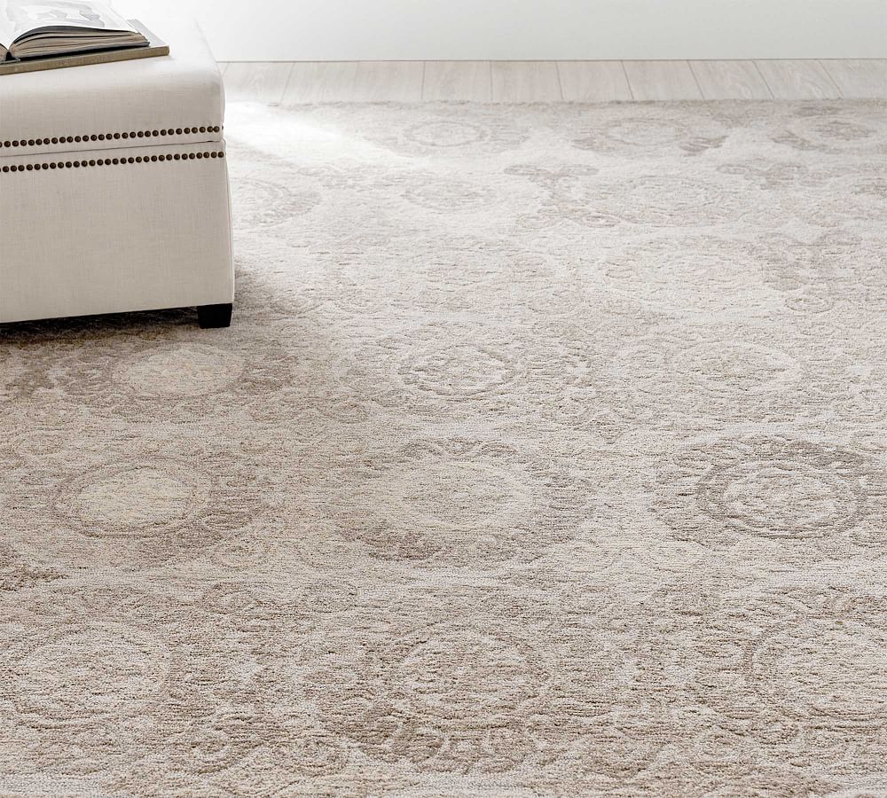 Gray Kendyl Tufted Rug Patterned Rugs Pottery Barn